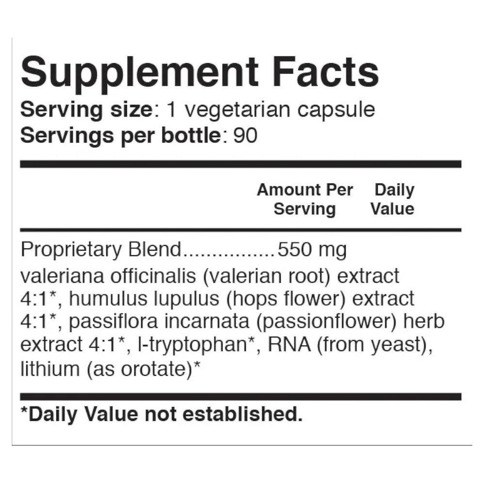 Kalmz Ingredients - 90 capsules - VerVita