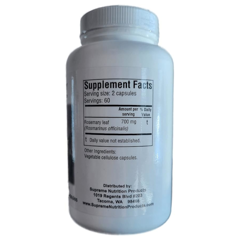 Rosemary Supreme Ingredients - 120 capsules