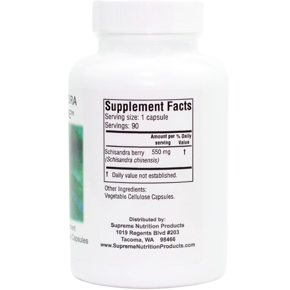 Schisandra Supreme Ingredients - 90 Capsules