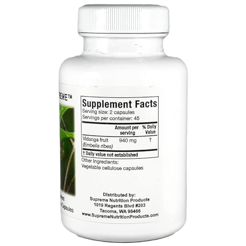 Vidanga Supreme Ingredients - 90 Capsules